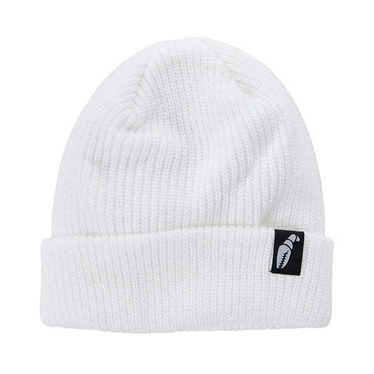 Crab Grab Claw Label Beanie White