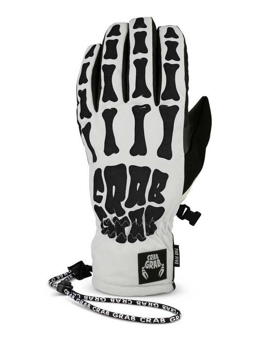 Crab Grab Five Glove White Bones