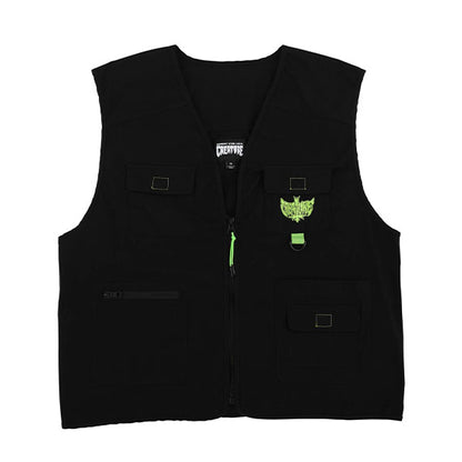 Creature Gravette Cut and Tie Utility Vest Black