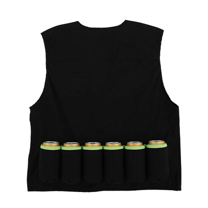 Creature Gravette Cut and Tie Utility Vest Black