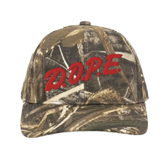 D.O.P.E. Camo Hat RedCamo 2025