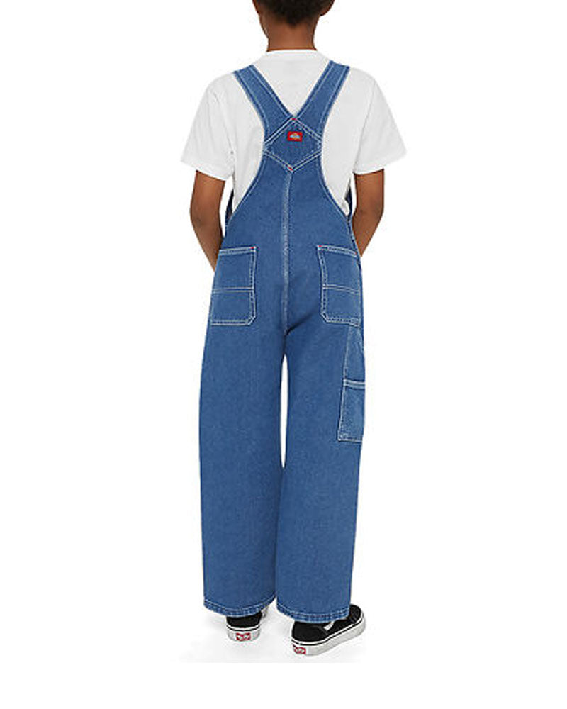 Dickies Kids' Denim Bib Overall Stonewashed Indigo Blue