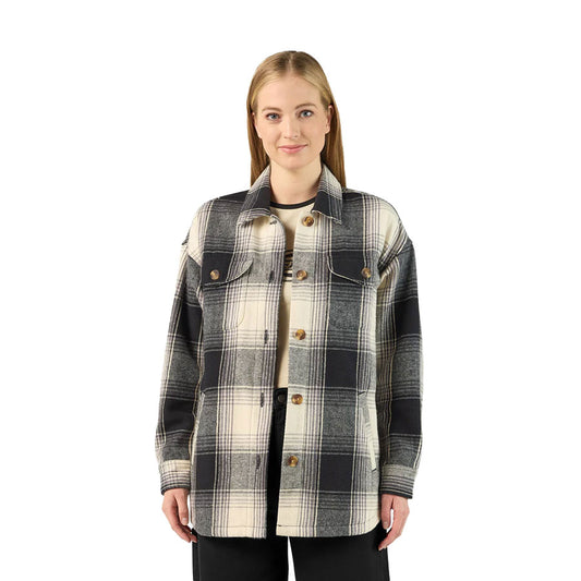 Dickies Women's Flannel Plaid Shacket Black