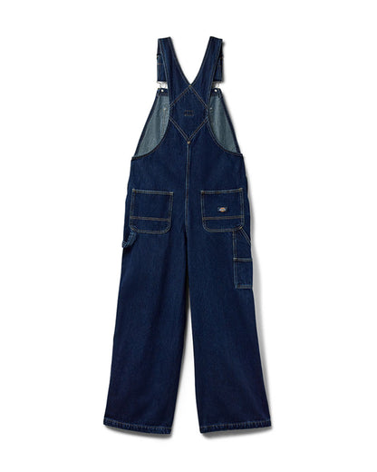 Dickies Women's Mechanic Loose Fit Bib Overall Dark Indigo