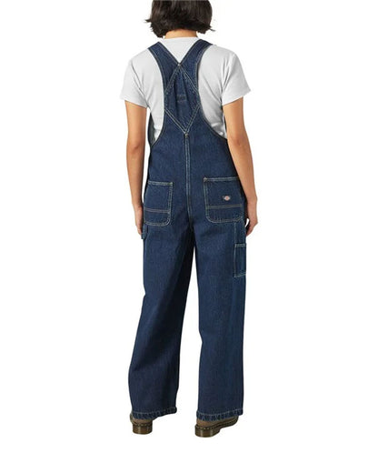 Dickies Women's Mechanic Loose Fit Bib Overall Dark Indigo