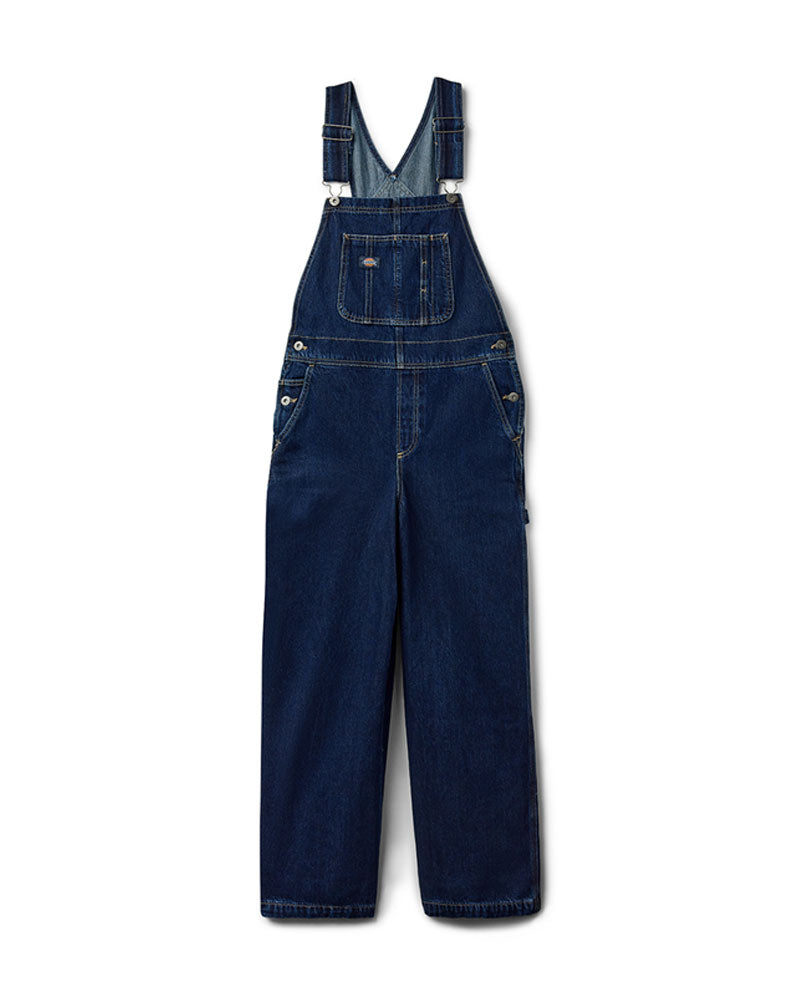 Dickies Women's Mechanic Loose Fit Bib Overall Dark Indigo