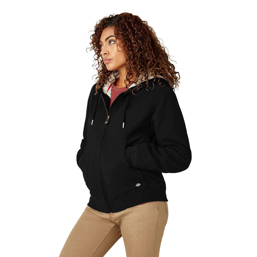 Dickies Women's Sherpa Duck Bomber Black