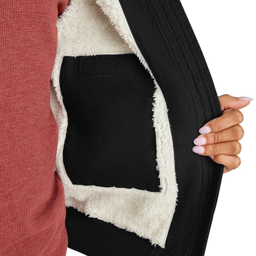 Dickies Women's Sherpa Duck Bomber Black