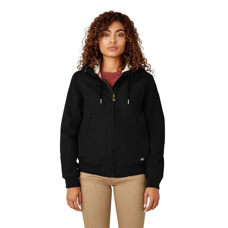 Dickies Women's Sherpa Duck Bomber Black