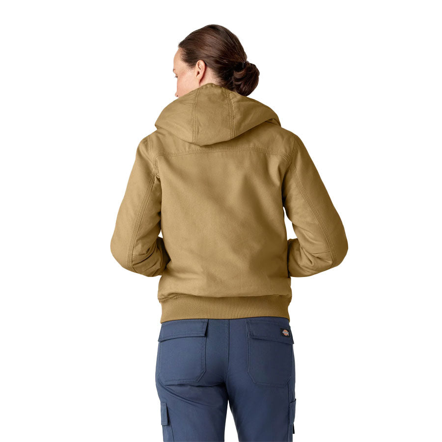 Dickies Women's Sherpa Duck Bomber Rinsed Nubuck