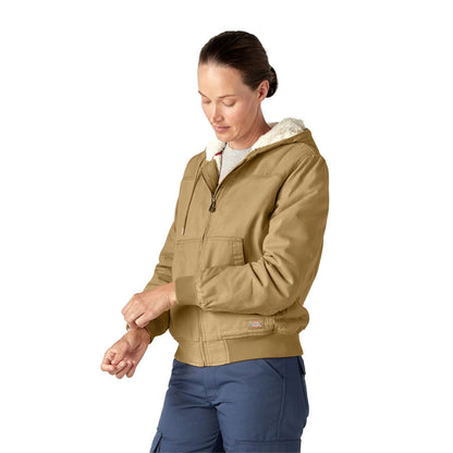 Dickies Women's Sherpa Duck Bomber Rinsed Nubuck