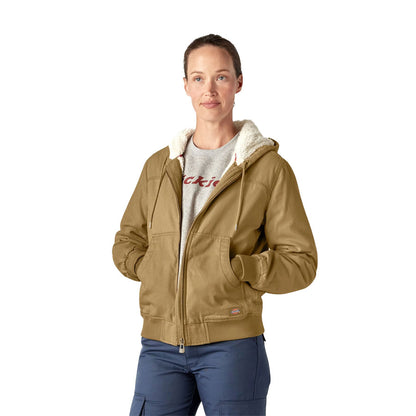 Dickies Women's Sherpa Duck Bomber Rinsed Nubuck