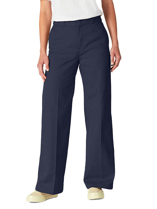 Dickies Women's Wide Leg Twill Pant Ink Navy – The Source