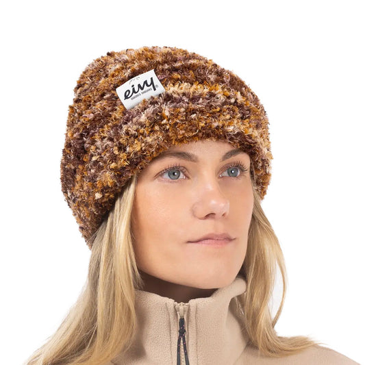 Eivy Boucle Knit Beanie Brown 2026