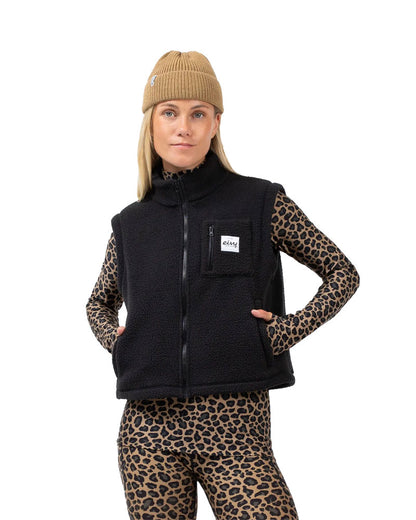 Eivy Women's Boxy Sherpa Vest Black 2026
