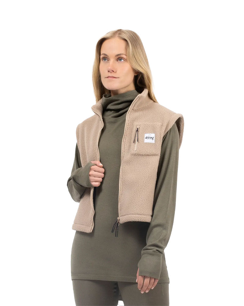Eivy Women's Boxy Sherpa Vest Sand 2026