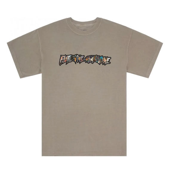 Fucking Awesome Dill Collage Logo Short Sleeve T-Shirt Khaki