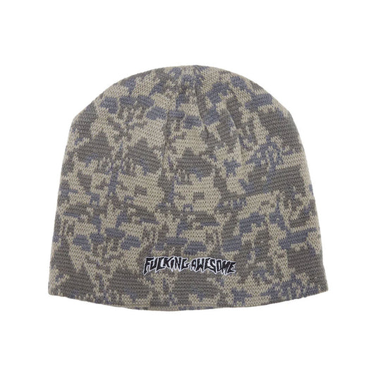 Fucking Awesome Embroidered Stamp Logo Skully Beanie Camo