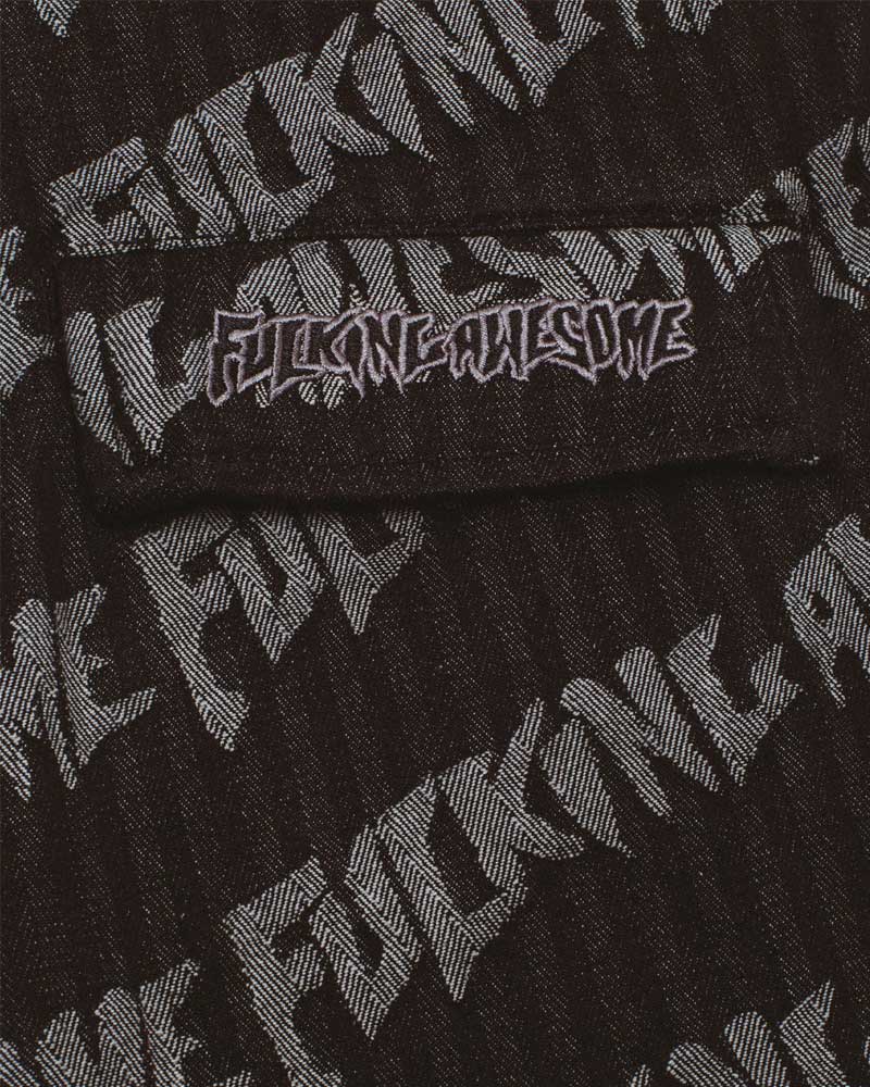 Fucking Awesome Ripstop Cargo Pant AOP Logo Black