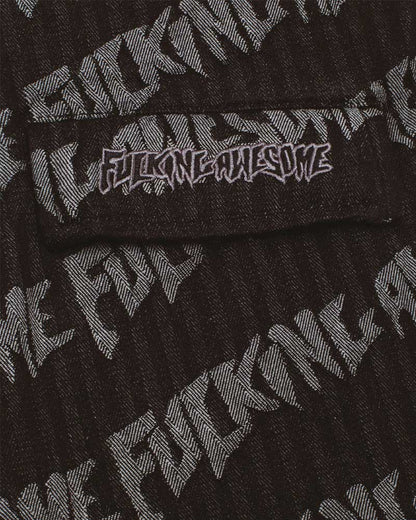 Fucking Awesome Ripstop Cargo Pant AOP Logo Black