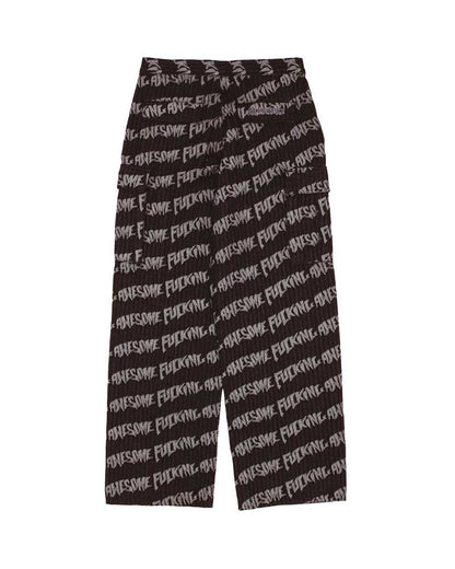 Fucking Awesome Ripstop Cargo Pant AOP Logo Black