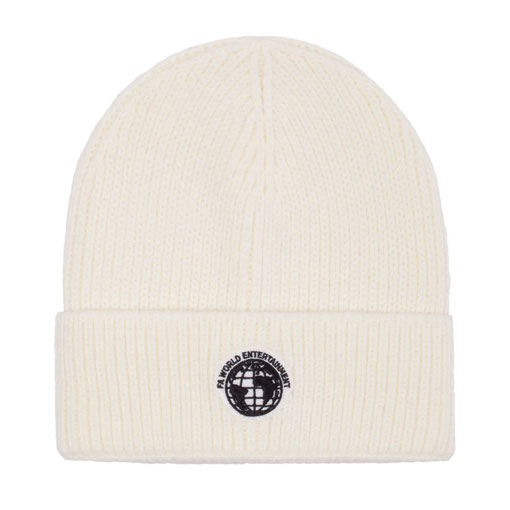 Fucking Awesome World Cuff Beanie - White