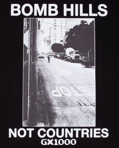 GX1000 Bomb Hills Not Countries Hoodie Black/White