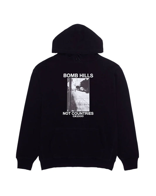 GX1000 Bomb Hills Not Countries Hoodie Black/White