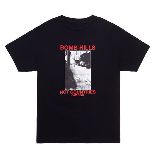 GX1000 Bomb Hills Not Countries T-Shirt Black/Red