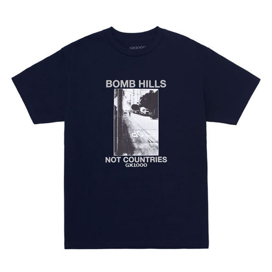 GX1000 Bomb Hills Not Countries T-Shirt Navy/Grey