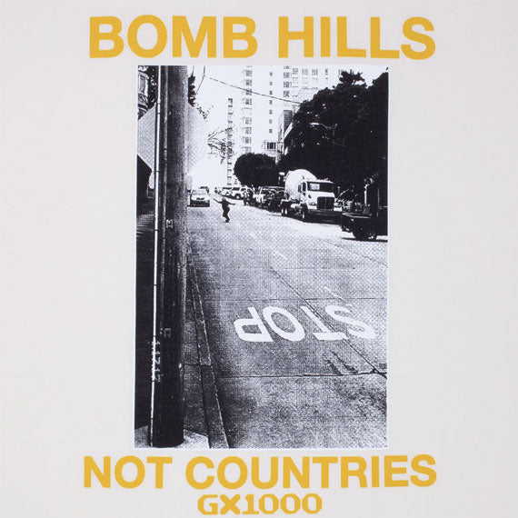 GX1000 Bomb Hills Not Countries T-Shirt Off White/Yellow