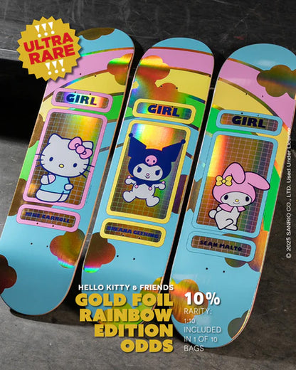 Girl Geering Hello Kitty Rainbow Deck