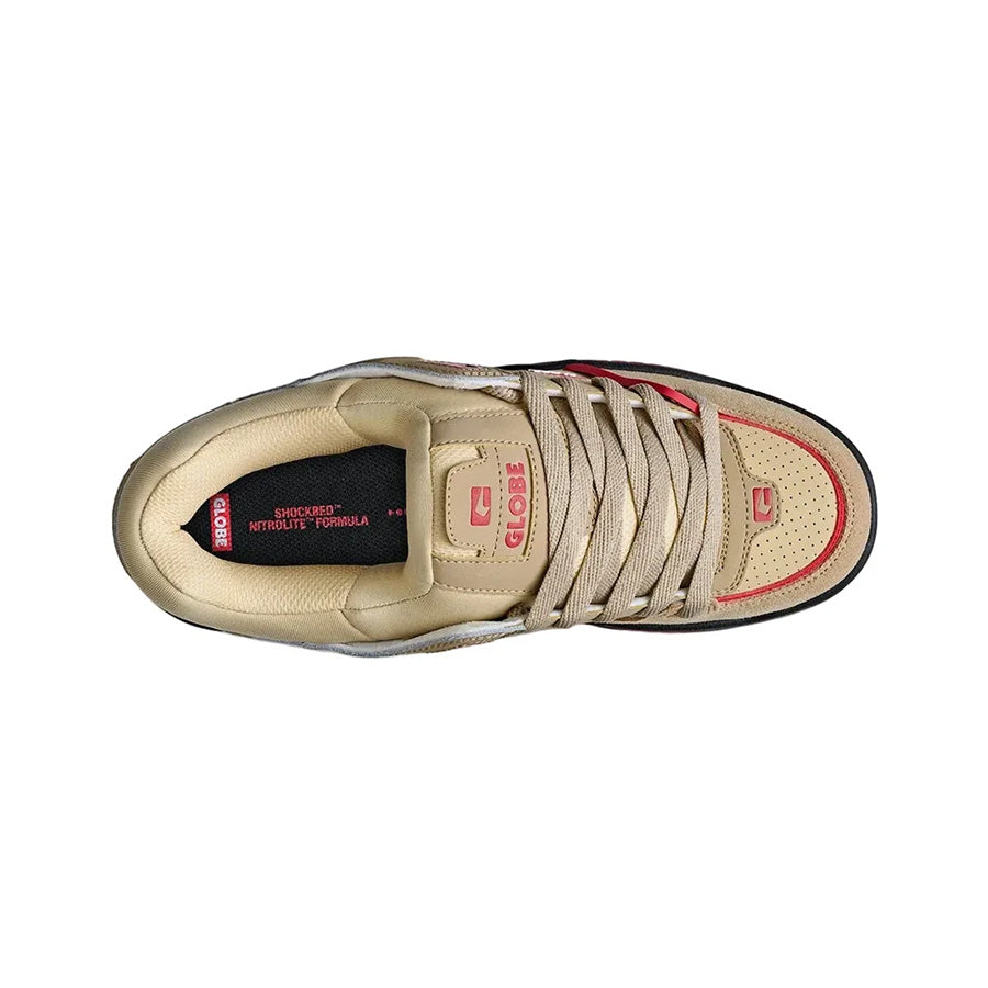 Globe Fusion Shoe Khaki/Red