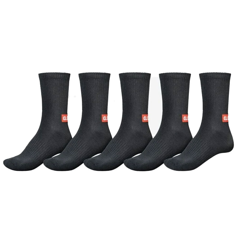 Globe Minibar Crew Sock 5-Pack Black