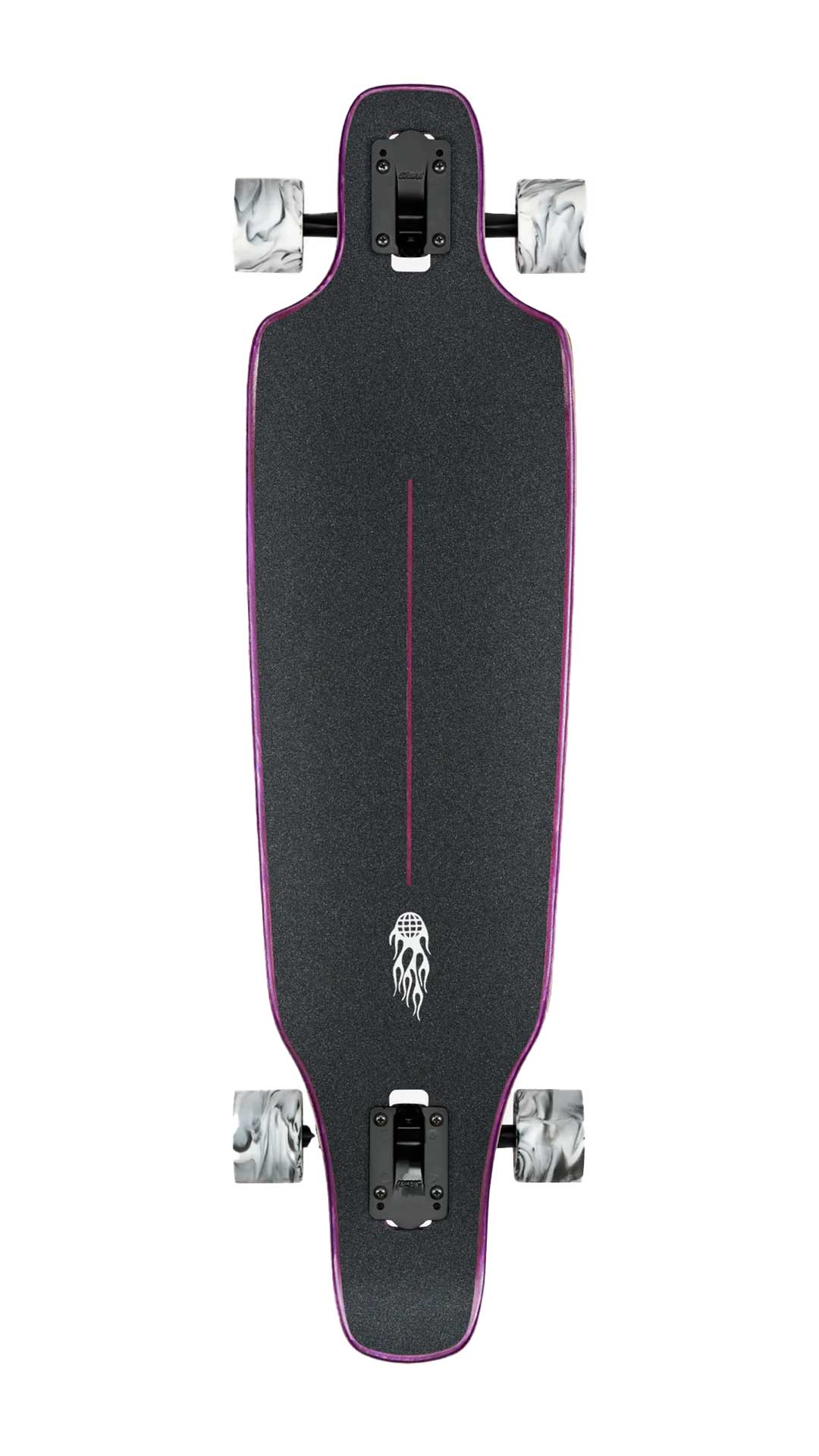 Globe Outlier Purple Flames Longboard 36"
