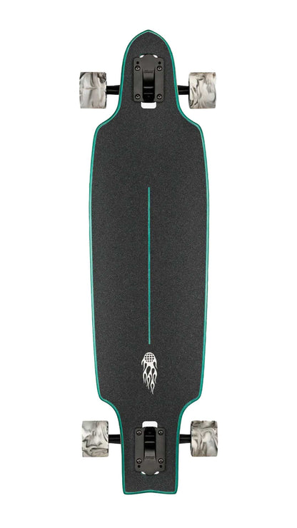 Globe Prowler Mid Green Flames Longboard 34"