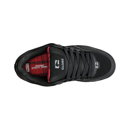 Globe Tilt Shoe Black/Red/Tartan