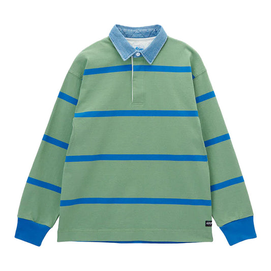 Gramicci Langdon Rugby Shirt Olive/Blue