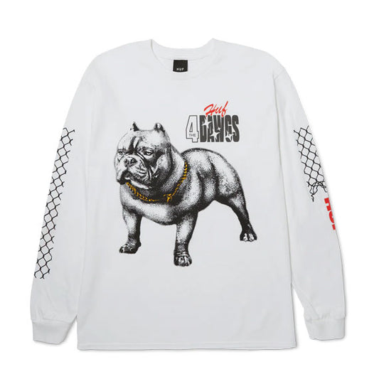 HUF 4 The Dawgs Longsleeve T-Shirt White