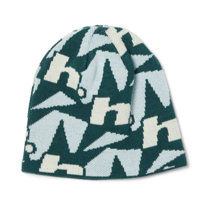 HUF H Star Repeat Skull Beanie Ice Blue