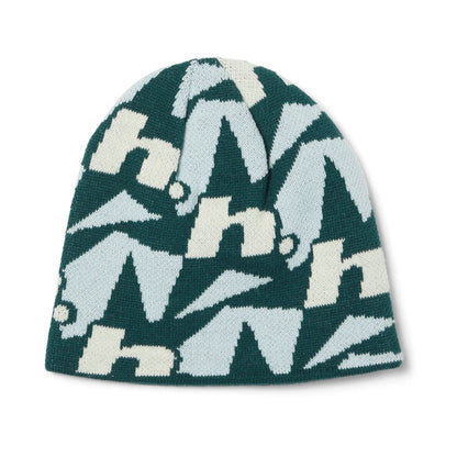 HUF H Star Repeat Skull Beanie Ice Blue