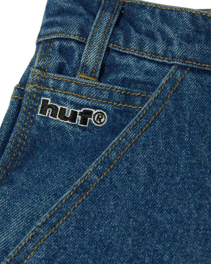 HUF Kinda Loose Double Knees Jeans Stone Wash Indigo