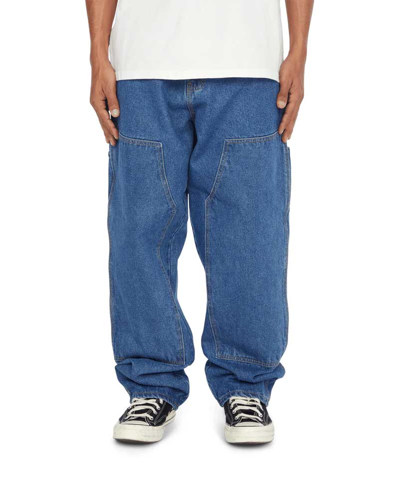 HUF Kinda Loose Double Knees Jeans Stone Wash Indigo