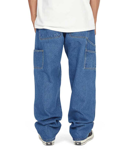 HUF Kinda Loose Double Knees Jeans Stone Wash Indigo