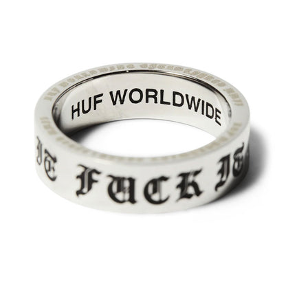 HUF Old E Ring Silver