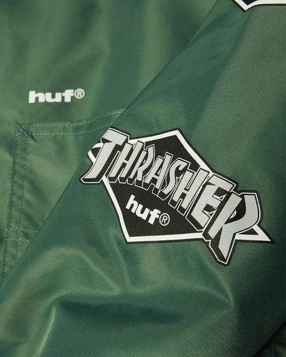HUF X Thrasher Logo Jacket Forest Green