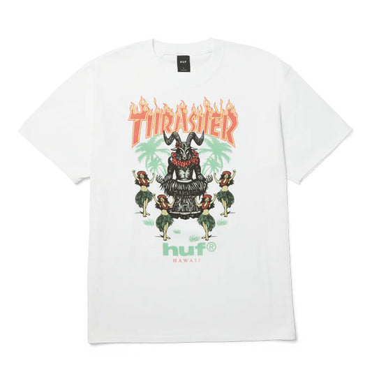 HUF x Thrasher Goat Luau Short Sleeve T-Shirt White