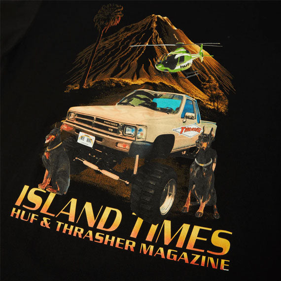 HUF x Thrasher Island Times Short Sleeve T-Shirt Black