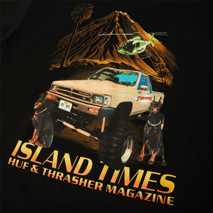 HUF x Thrasher Island Times Short Sleeve T-Shirt Black