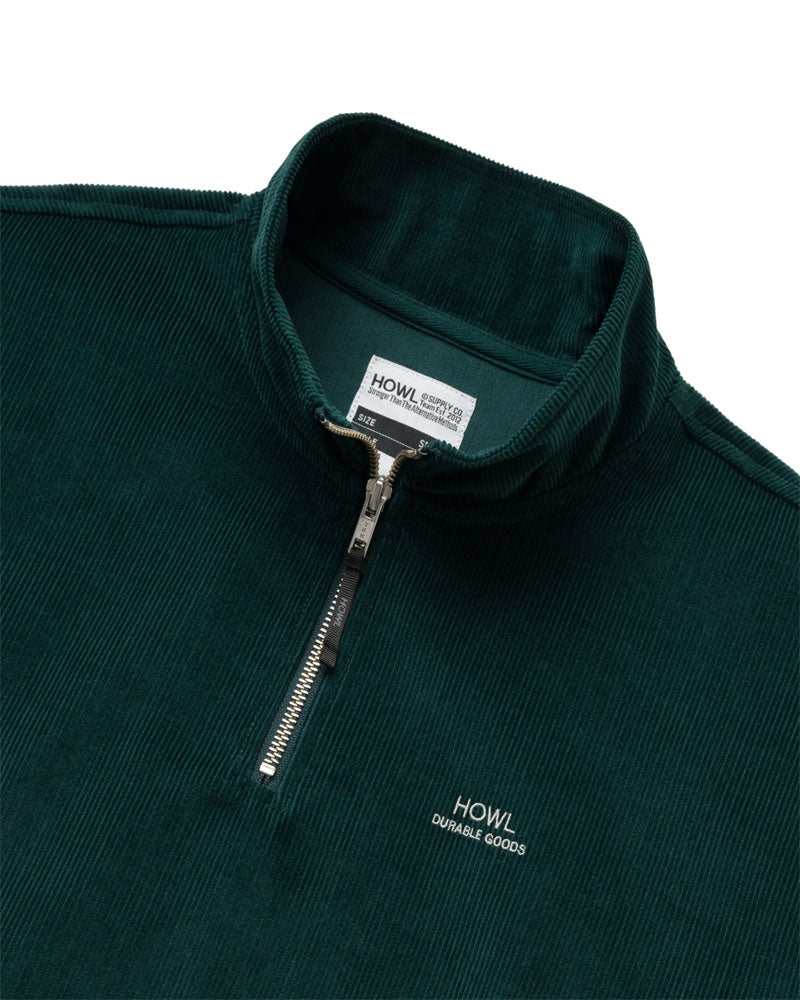 Howl Men's Corduroy Half Zip Green 2026